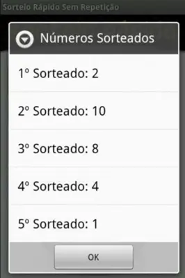 Sorteio Rápido android App screenshot 1